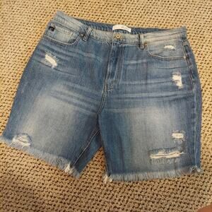 Kancan Denim Shorts Size 15 Size 31 Distressed